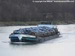 Das Gtermotorschiff SAMARO aus Oberweser am 08.03.2007 auf dem Rhein-Herne-Kanal bei der Talfahrt.