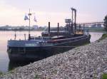 ms. Stad Hattem wartent auf beladung bij Fa. Hulskens bandverladung im Reckerfeld km 830