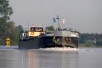 ms.Stad Hattem leer bergvarend auf die IJssel im de nehe von Hattem km 978.