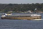 Binnenfrachtschiff STEINBURG (ENI 04701090); Datum: 13.08.2025; Aufnahmeort: Elbe/Hafen Hamburg, Deutschland.