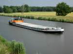 GMS Ulla (04019230 , 67 x 8,20) am 17.06.2014 im Elbe-Havel-Kanal (EHK) bei Kader Schleuse zu Tal.