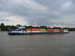 Das Containerschiff  VAGEBOND  am 16.08.2007 auf dem Rhein.