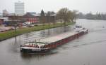 GMS WESTERLAND ENI 04601070, Heimathafen Hamburg mit einer Ladung Kraftwerkssand auf der Kanaltrave in Lbeck...