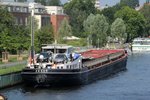 GMS ZENIT (04804810 , 85 x 9,5m) am 24.07.2016 auf der Havel in Berlin-Spandau festgemacht.