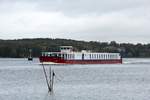 KFGS Frederic Chopin (04801240 , 83 x 9,5m) am 26.10.2018 auf der Havel Höhe Meedehorn zu  Tal.