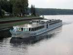 KFGS Saxonia , 07001736 , 82 x 9,50m , am 10.10.2014 im Sacrow-Paretzer-Kanal zw. Jungfernsee und Weisser See auf Talfahrt.