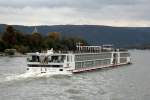 Heck vom KFGS Viking Tor (07001962 , 135 x 11,45m) am 21.10.2014 auf Rhein-Bergfahrt bei km 585.