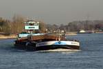 Koppelverband GMS Mainfanken-04013490 Baujahr 1955 aufgenommen am 13.10.2018 auf dem Rhein bei Xanten.