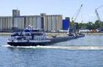 SGMS Oval+GSL Adelaide, beim Wendemanöver am Hafen Breisach, Mai 2025