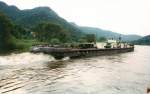 Der tschechische Heckradschlepper  Beskydy  auf der Elbe - der letzte seiner Art, Aufnahme vom August 2002 