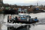 SB Elbe (05600500 , 13 x 3,5m) am 16.01.2018 auf der Havel in Berlin-Spandau zu Berg.