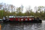 Schubboot Edda (05609510 , 25,66 x 8,19m) am 16.04.2020 im Teltowkanal in Berlin-Kohlhasenbrück auf Bergfahrt.