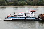 Strecken-Schubboot Herkules XII (04003960 , 32 x 11,40m) am 06.07.2017 auf Rhein-Talfahrt bei Rees.