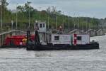 Schubboot MOVER 2, ENI 02323672, L 16,40 m, B 8,15 m, gemeldet in Ridderkerk (NL), hat den Leichter an der Kanalmauer im Canal de Lanaye abgestellt und macht sich auf den Weg einen weiteren Leichter zu holen. 17.09.2026