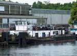 Schubboot Arkona aus Torgelow, ex SSS 2701 der Binnenreederei am 19.06.09 an der Genthiner Schiffswerft
