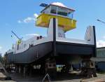 Schubboot Ronja, ex SSS 2613 der Binnenreederei am 21.06.09 auf der Genthiner Schiffswerft. Dort wurde das Schiff verlngert sowie die Aufbauten und das Steuerhaus komplett umgebaut.