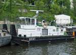 Schubboot West (ex Werk Magdeburg I)der Firma Ernst Meyer aus Berlin im Teltowkanal bei Berlin-Tempelhof am 18.06.09
