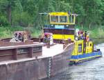 Schubboot Basti im Sacrow-Paretzer Kanal am 15.05.08. Der ehemalige 2229 der DBR gehört jetzt der MBS GmbH in Berlin.