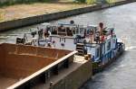 Hier noch mal von Nahem, das Schubschiff NICOLE am 28.05.08 auf dem Berlin-Spandauer-Schifffahrtskanal, 28.05.08. 