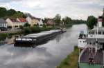 Polnischer Schubverband auf der Alten Oder (Oder-Havel-Kanal) bei Oderberg Richtung Schiffshebewerk Niederfinow (05/2008)