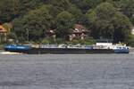 Tankschiff EILTANK 84 (ENI 02332983); Datum: 08.08.2025; Aufnahmeort: Elbe/Hafen Hamburg, Deutschland. Das Bild zeigt die EILTANK 84 auf Höhe Bubendey Ufer.