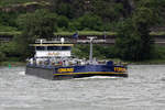 TMS Forens (ENI:02333436) Länge.135m Breite:11,48m Tonnage: 3904t am 06.06.2019 auf dem Rhein km 451 zu Berg bei Oberwesel.