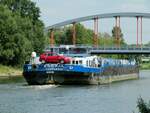 TMS  FREYJA  (04810780 , 84,75 x 9,50m) am 25.07.2022 im Sacrow-Paretzer-Kanal /  UNTERE-HAVEL-WASSERSTRASSE  Höhe Marquardt zu Berg nach Berlin.