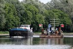 TMS Navio (04005120 , 85 x 9m) am 04.07.2016 im Sacrow-Paretzer-Kanal (UHW) auf Talfahrt. In diesem Abschnitt wird die Wasserstrasse ausgebaut.