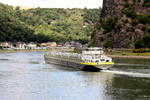 TMS ORANJE NASSAU (ENI:02327060) L.110m B.11,40m To.3448 am 26.07.2020 auf dem Rhein in St.Goar (Loreley) zu Tal.