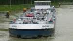 TMS Anclajo  ENI 02329379 - L 85.95m - B 9.50m - Tg 3.20m - T 1681 - PS 1197-MTU - Bj 2007 in Kozle./ Gemeledet in Rotterdam/NL.  Hier vor der Schleuse Bevergern am 11.95.10.