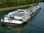 TMS Julia ENI 02330164 - L 85m - B 9.60m - Tg 3.05m - T 1625 - PS 1280-Mitsubishi - Bj 2008 in China - Fertigstellung in Heusden/NL./ Gemeldet in Hamburg/D. Zu Tal im DEK - Bevergern am 21.07.10.