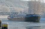 TMS Eiltank 30  ENI 05306970 - L 80m - B 9.00m - Tg 2.70m - T 1286 - PS 870-MWM - Bj 1973 in _Erlenbach./ Gemeldet in Duisburg/D. Hier im Oberwasser der Schleuse Bevergern am 18.12.2010.