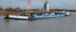 TMS Alex - 02317562 -  Lnge: 71.80m - Breite: 8,20m -  Tiefgang 2,50m - Tonnage 999 - PS 830-Deutz - Bj 1958 bei Werf Menzer in Geesthacht - Gemeldet in Sneek/NL. Zu Tal am Hafen Riesenbeck am 21.03.2010.