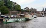PD PIRNA an der Anlegestelle Terrassenufer in Dresden, Baujahr 1898 (19.06.2009)
