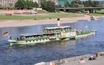 Raddampfer  Stadt Wehlen  auf der Elbe in Dresden - 31.08.2009