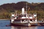Dampfschiff  Schnbrunn  hat in Passau festgemacht, 01.05.2002