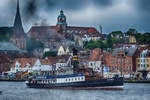 Der Dampfer »Alexandra« ist ein 1908 vom Stapel gelaufener Dampfer, der als maritimes Wahrzeichen der Stadt Flensburg gilt und seit 1990 als fahrendes historisches Schiff im Denkmalbuch des Landes Schleswig-Holstein eingetragen ist. 
Aufnahme: 1. Juni 2019.