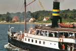 Salondampfer  Alexandra  bei der Auslaufparade zum Flensburger Dampf-Rundum 2005 von Bord des Tonnenlegers  Kapitn Meyer 