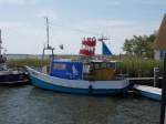 Fischboot im Hafen von Breege am 08.Juni 2014.