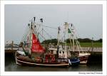 Krabbenkutter im Hafen von Neuharlingersiel, Ostfriesland - Vorn liegt die  Albatros  BEN1 (Bensersiel).