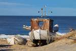 Fischerboote am Strand von Koserow.