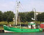 Fischereifahzeug („Fischkutter“) SC 22 / FALKE; Datum: 25.07.2026; Aufnahmeort: Nordsee/Hafen B�sum, Deutschland.