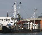 Fischereifahzeug („Fischkutter“) SD  16; Datum: 25.07.2026; Aufnahmeort: Nordsee/Hafen B�sum, Deutschland.