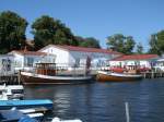 Im Hafen von Waase(Insel Ummanz)lagen,am 21.Juli 2013,Diese beiden Fischkutter.