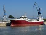 HULL 931(L=84m B=16,7mtr; Endkunde: Deutsche Fischfang Union GmbH (DFFU); leider keine näheren/weiteren Daten eruierbar) wird bei der Schiffswerft in Braila (Rumänien) sozusagen