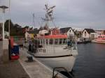 Im Heimathafen Vitte/Hiddensee lag am 30.Oktober 2010 das Fischerboot  Angela  VIT-59.