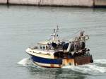 Der Fischkutter P Fit Pierre mit der Kennnummer LH 912380 am 21.04.2014 im Hafen von Le Havre.