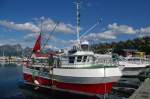 Fischereiboot Brutus im Hafen von Kjerringoy, Norwegen (29.06.2013)