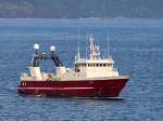 Das Fischereifahrzeug Stornes mit dem Kennzeichen T-2-i am 22.07.2014 vor Tromso.
