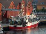 Der Fischtrawler Hellevig, VA0015S, am 09.09.16 in Kristiansand